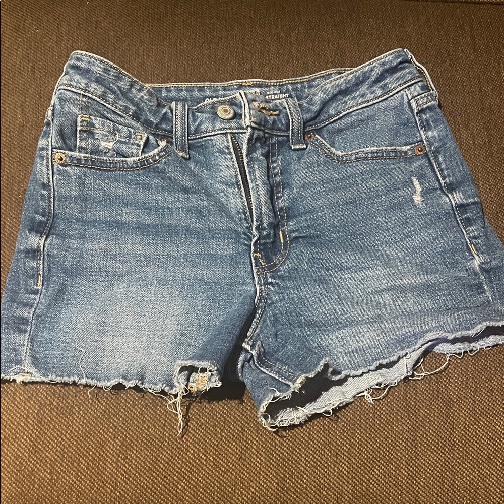 Old Navy Blue Denim Frayed Hem Women's Shorts